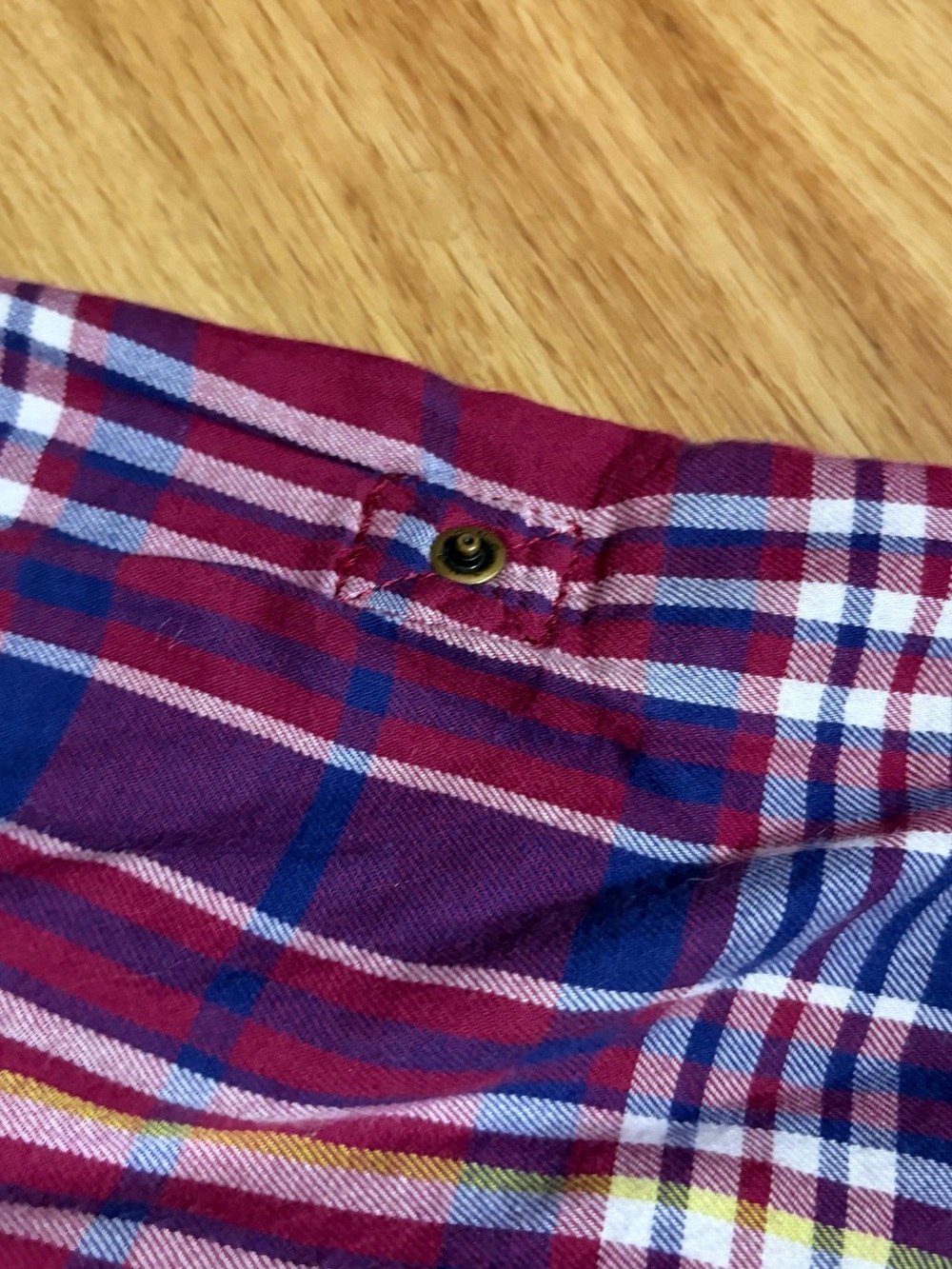 Arizona Jean Company Plaid Button-Down Shirt - Pink, Blue & White - Picture 7 of 8